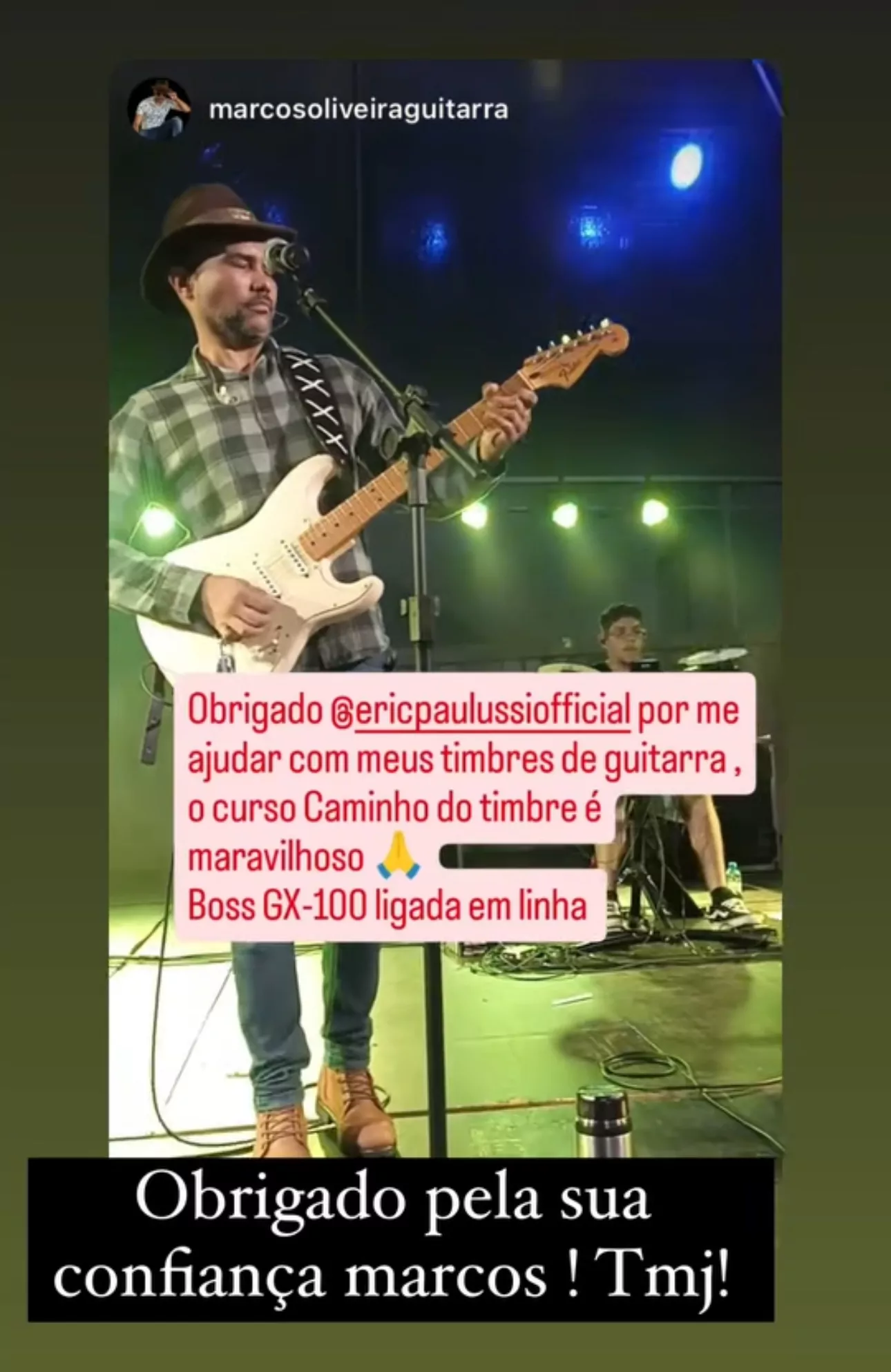Print real de depoimento de aluno 13